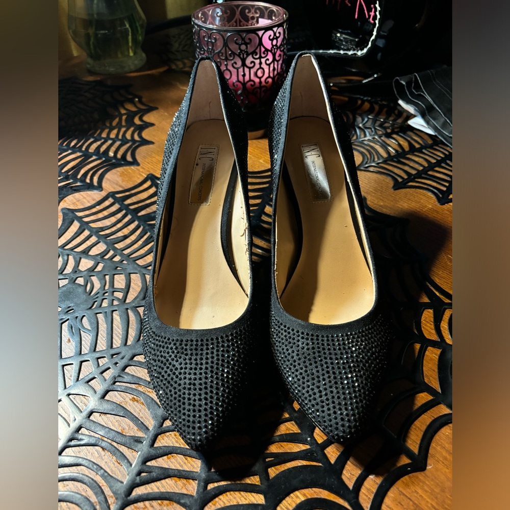 Inc International Concepts Sparkly Pointed Black … - image 6